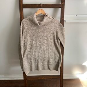 Denver Hayes Beige Cowl Neck Sweater